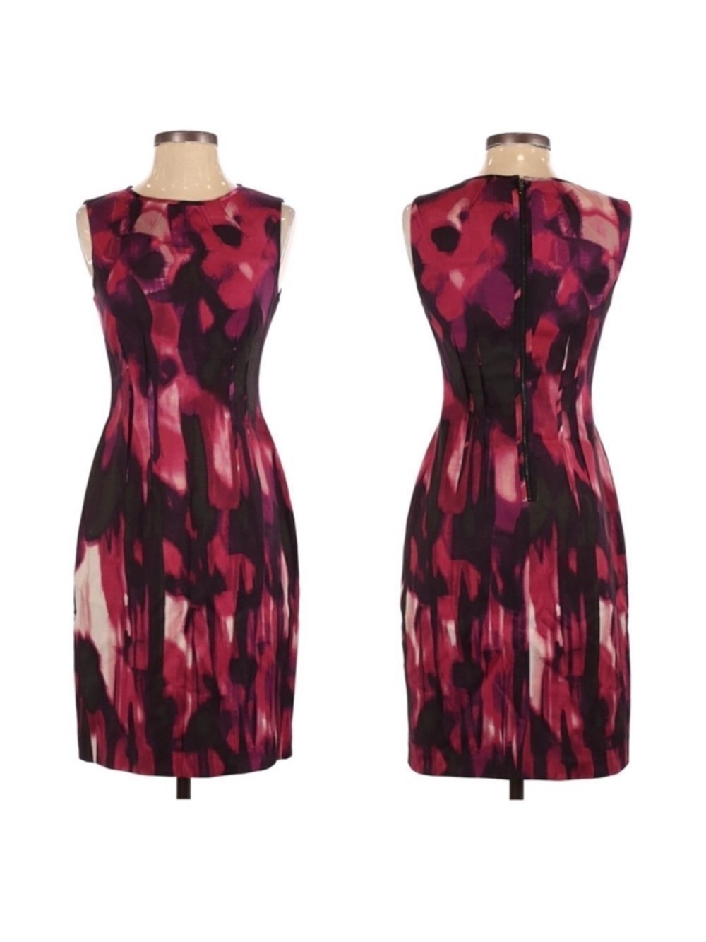 ELIE TAHARI Floral Wool Sheath Dress 2